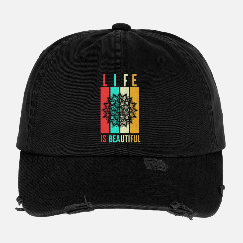 Leben Ist Schön Mandala Flexfit Vintage Destroyed Cap