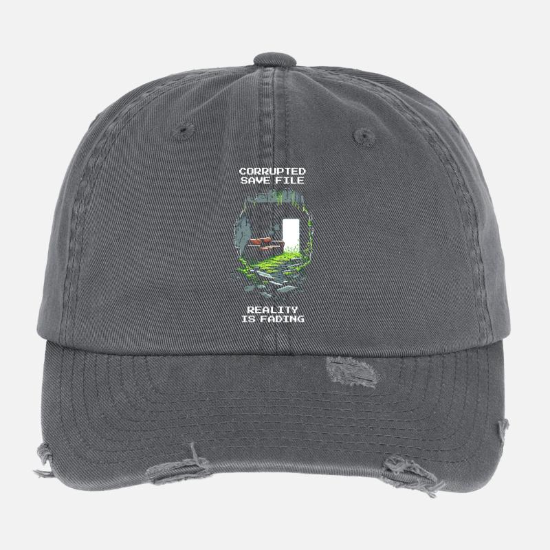 Savegame corrupted | Reality glitched away Flexfit Vintage Destroyed Cap