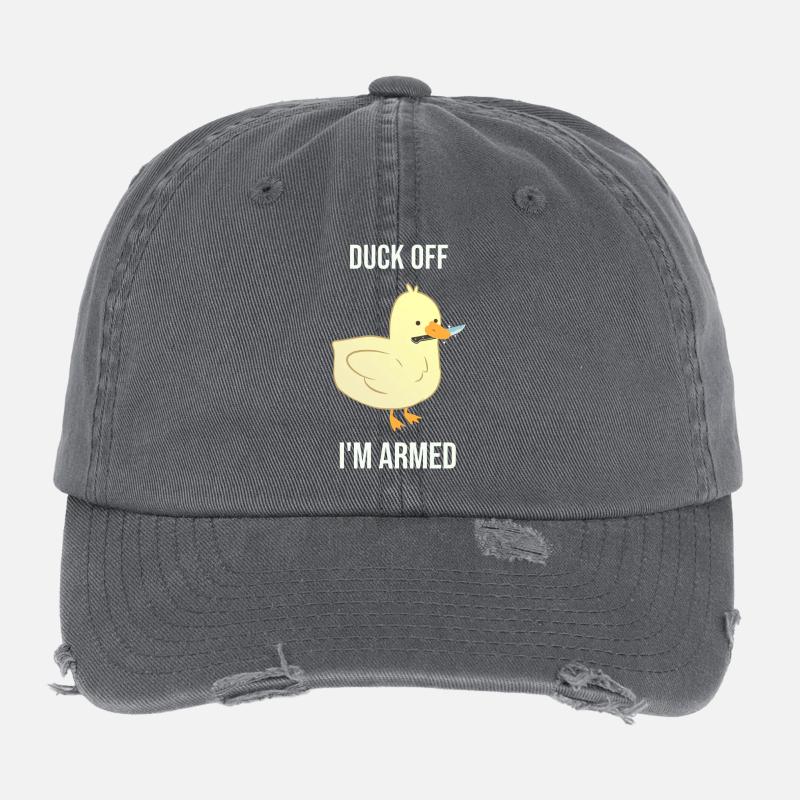Duck dich weg, ich bin bewaffnet Flexfit Vintage Destroyed Cap