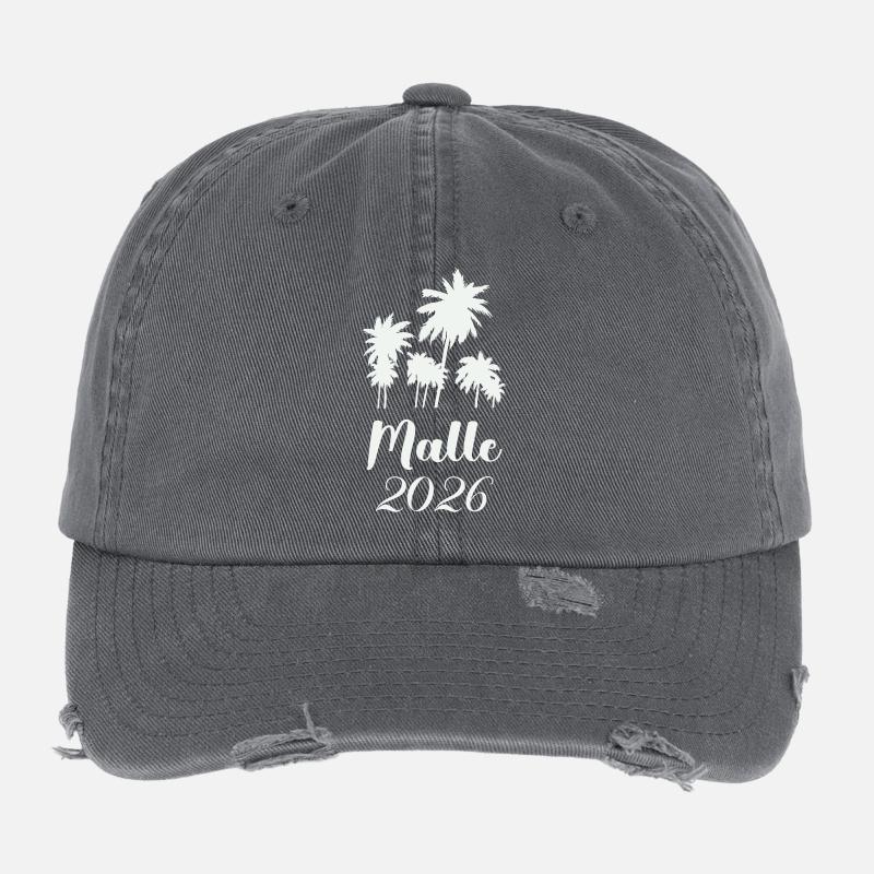 Malle 2026 Palm Tree Edition Flexfit Vintage Destroyed Cap