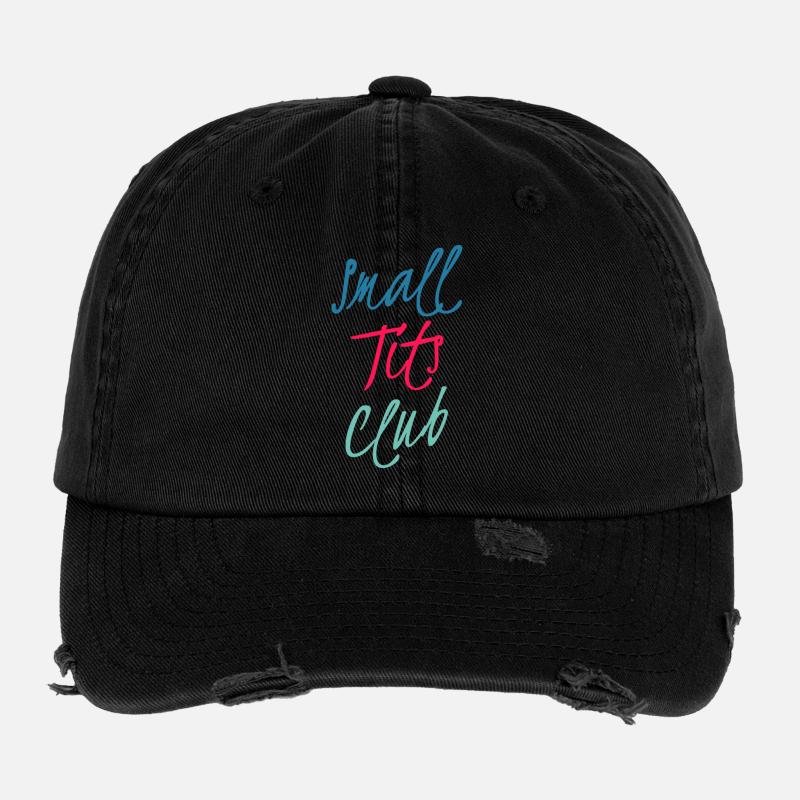 Tricolor Neon Script Club Flexfit Vintage Destroyed Cap