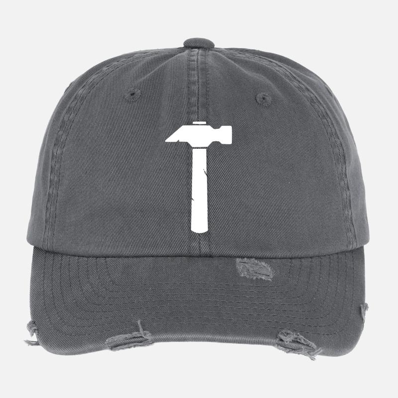 Icône Hammer Tool Minimaliste Casquette vintage effet usé Flexfit