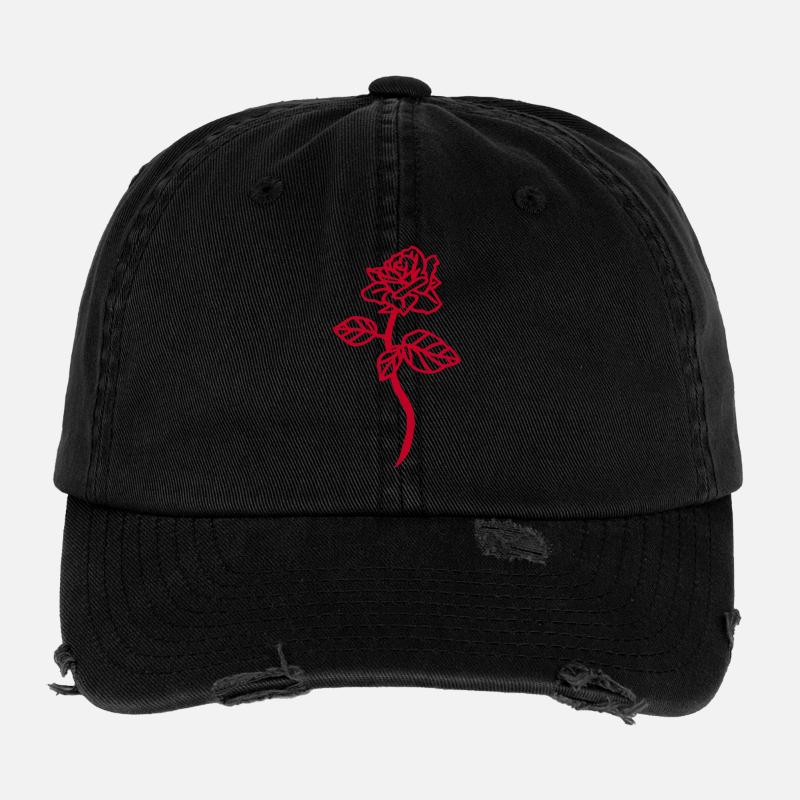 The red rose Flexfit Vintage Destroyed Cap