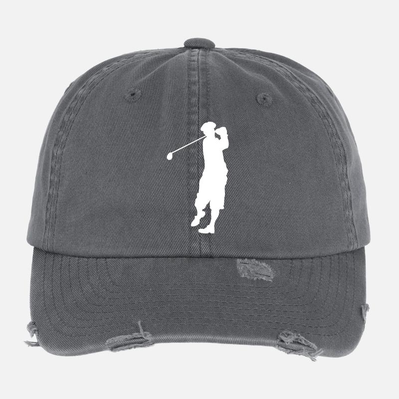Golf Silhouette Flexfit Vintage Destroyed Cap