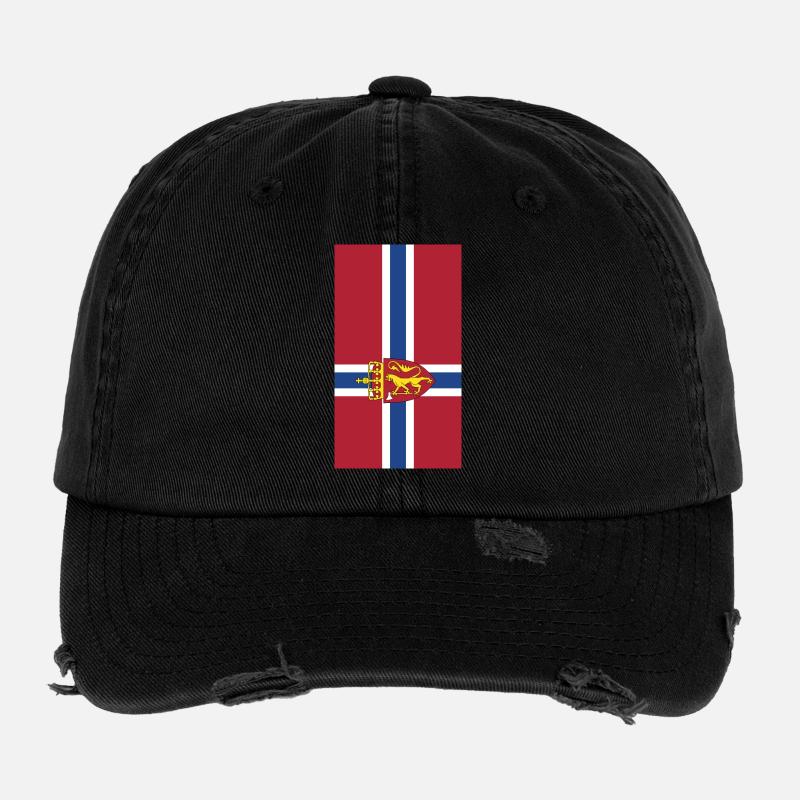 Cas de téléphone de drapeau de Norvège Casquette vintage effet usé Flexfit