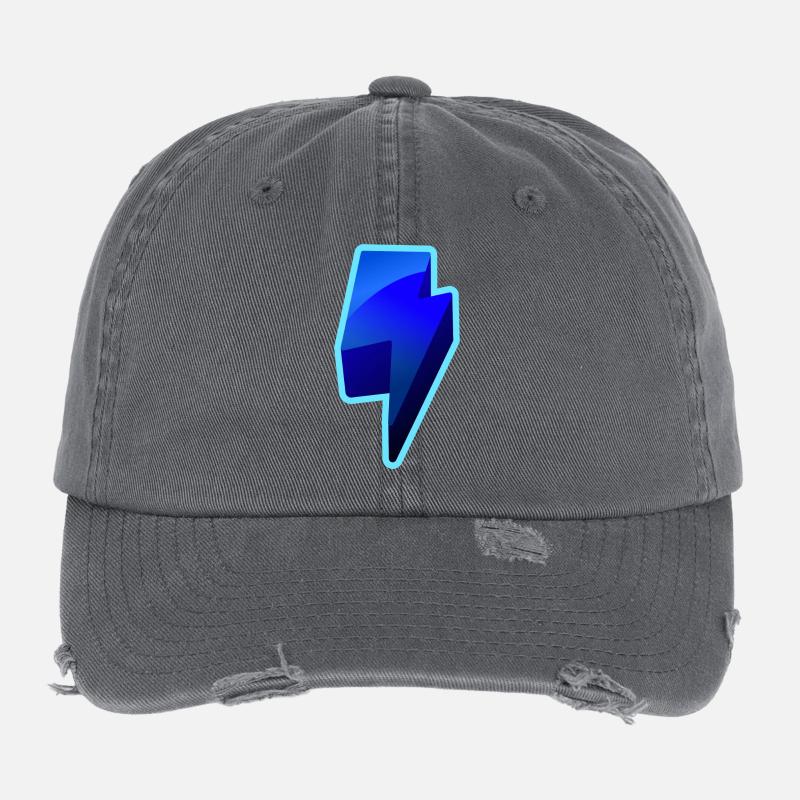 NeonBlitz Lightning Graphique Bleu Casquette vintage effet usé Flexfit
