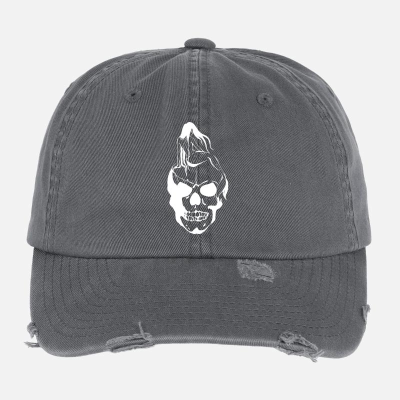 Sirène sur Skull Casquette vintage effet usé Flexfit