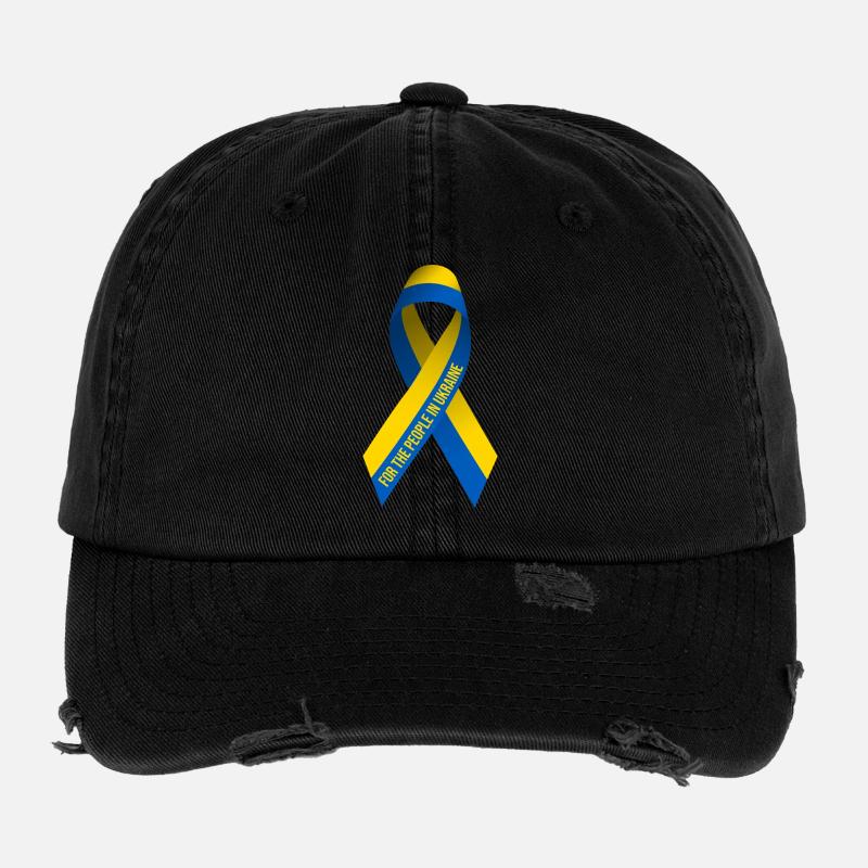Signe de paix pour le peuple ukrainien Casquette vintage effet usé Flexfit