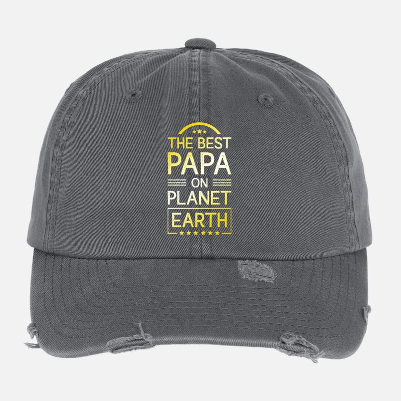 Le meilleur papa Casquette vintage effet usé Flexfit