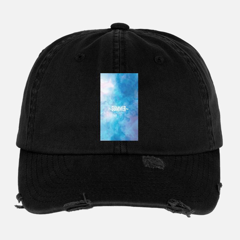 Abstraktes aquatisches Sommerdesign~Sommer~ Flexfit Vintage Destroyed Cap