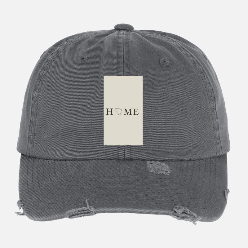 Illustration de l’amour de la patrie sur textile Casquette vintage effet usé Flexfit