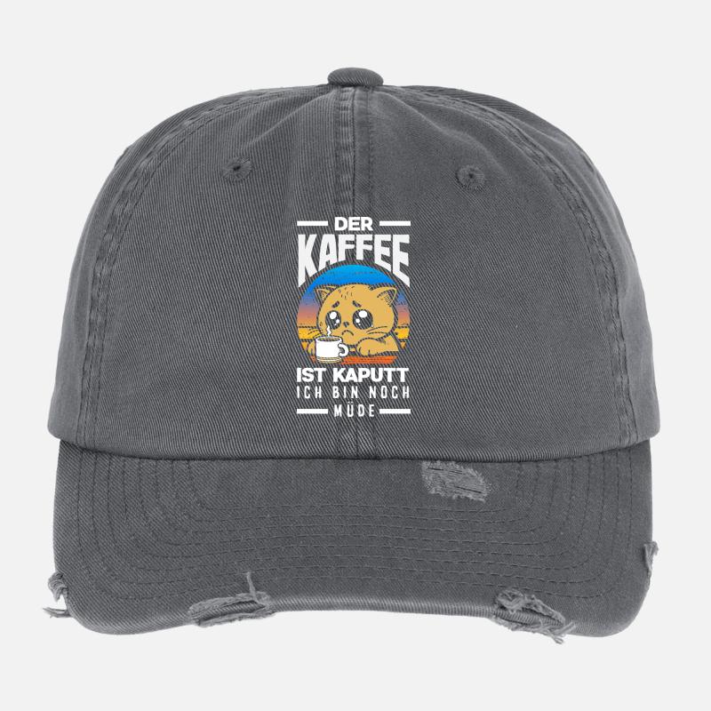The coffee is broken – tired sleep Flexfit Vintage Destroyed Cap