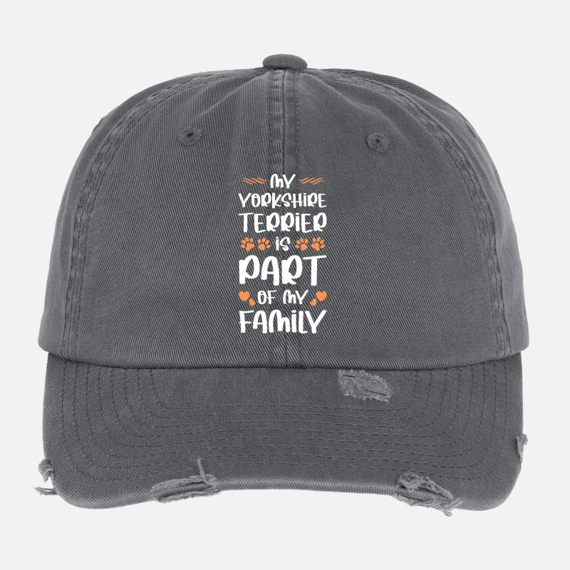 Mon membre de la famille Yorkshire Terrier Casquette vintage effet usé Flexfit