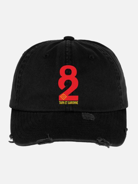 Tarn et Garonne - Flexfit Vintage Destroyed Cap - black - Front