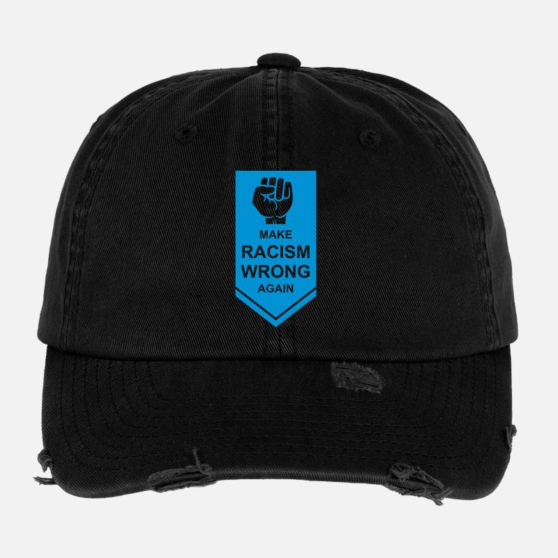 make racism wrong again Flexfit Vintage Destroyed Cap