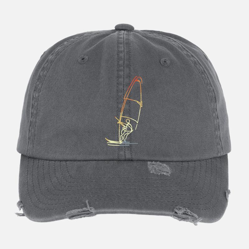 Windsurfer Sketch Vintage Flexfit Vintage Destroyed Cap
