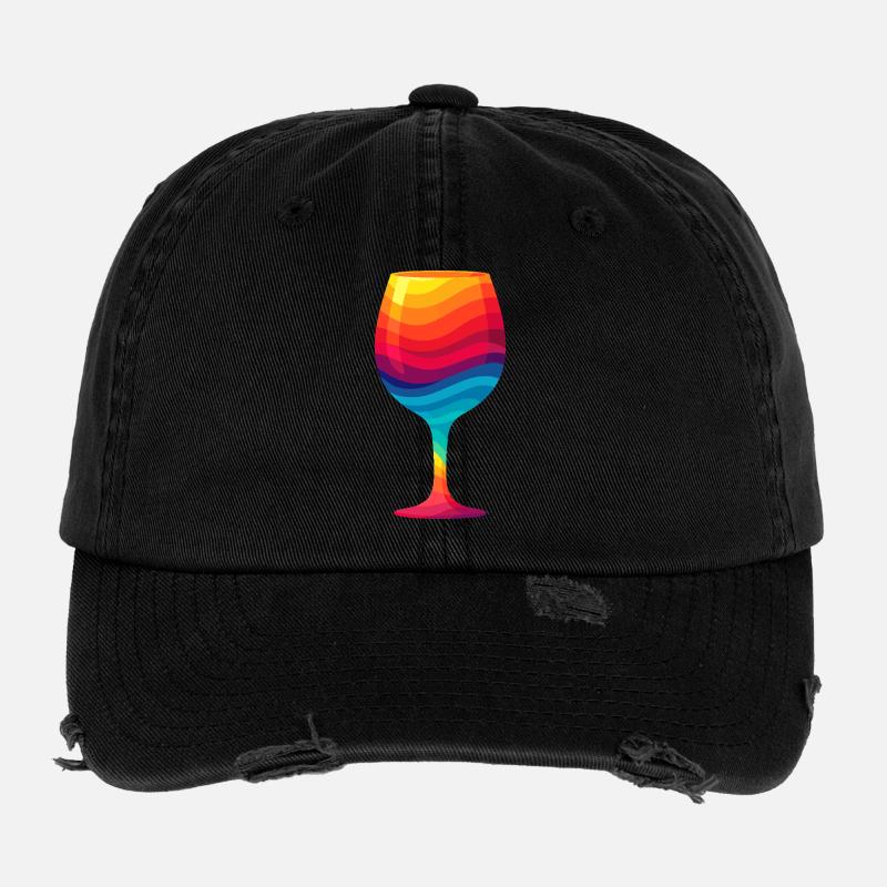 Verre à vin coloré Casquette vintage effet usé Flexfit