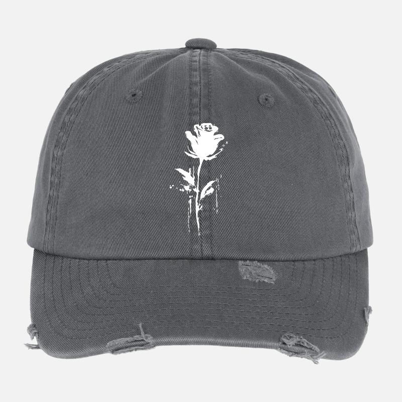 Rose splatter Urban Style Flexfit Vintage Destroyed Cap