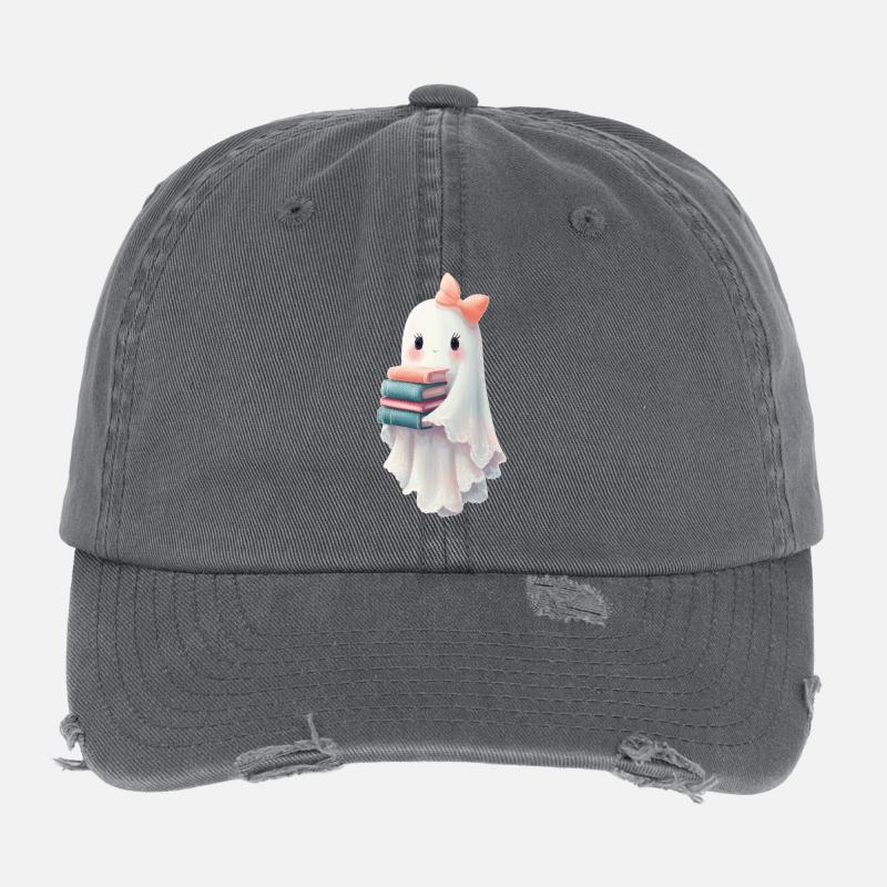 Geist Halloween Bücher Flexfit Vintage Destroyed Cap
