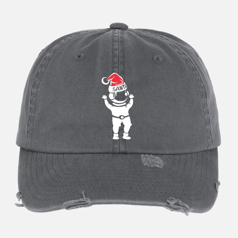 astronaute Noël père Noël espace de Noël Casquette vintage effet usé Flexfit