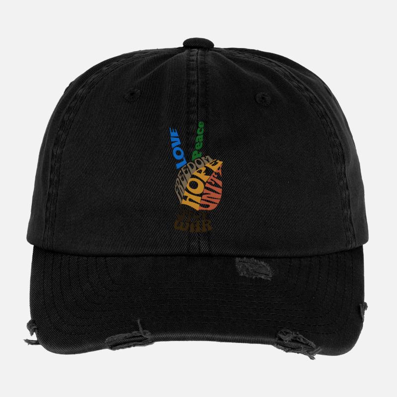 Message vibrant Liberté Design Casquette vintage effet usé Flexfit