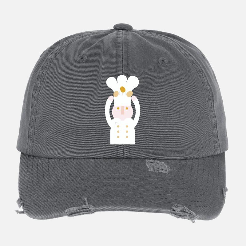 , Chef l pas de texte Casquette vintage effet usé Flexfit