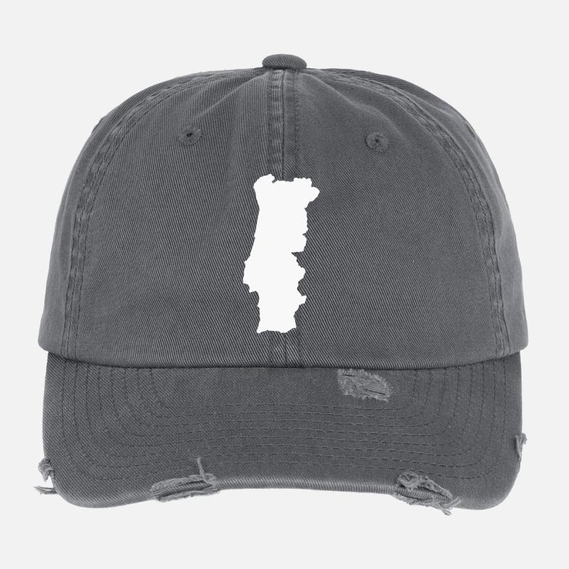 Silhouette de contour géographique Casquette vintage effet usé Flexfit