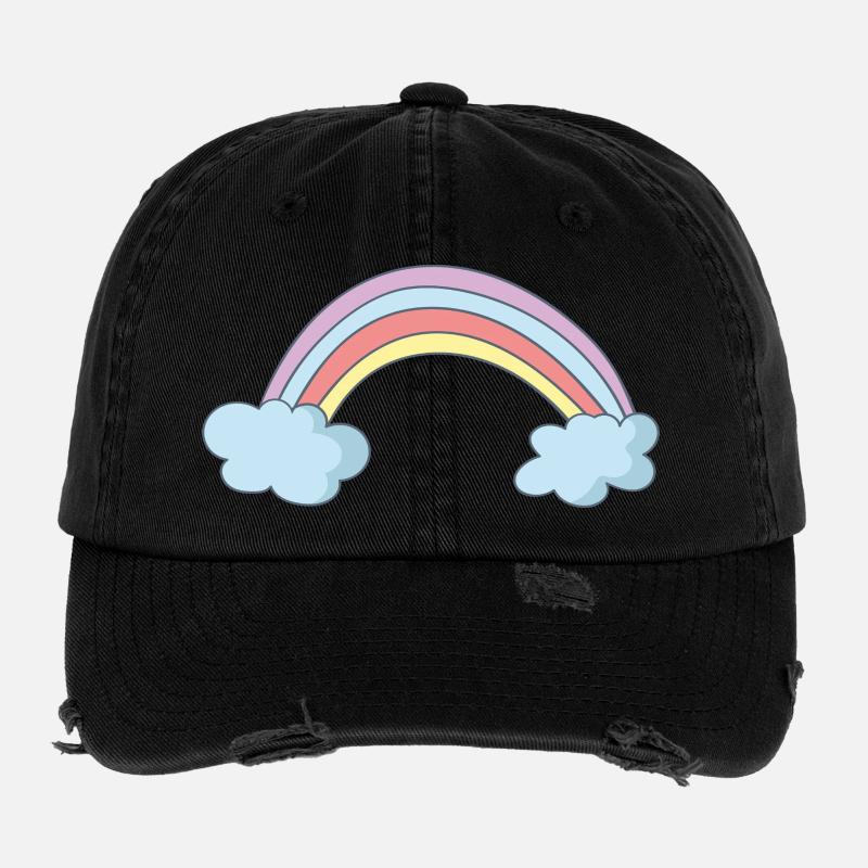 Arc-en-ciel Casquette vintage effet usé Flexfit