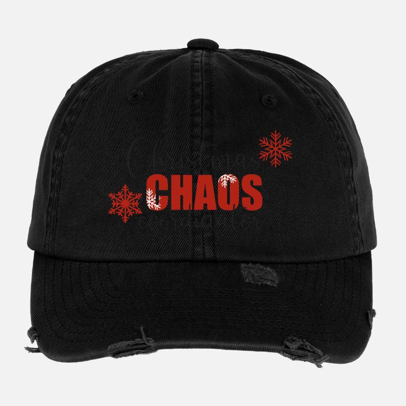 coordinateur du chaos de Noël Casquette vintage effet usé Flexfit