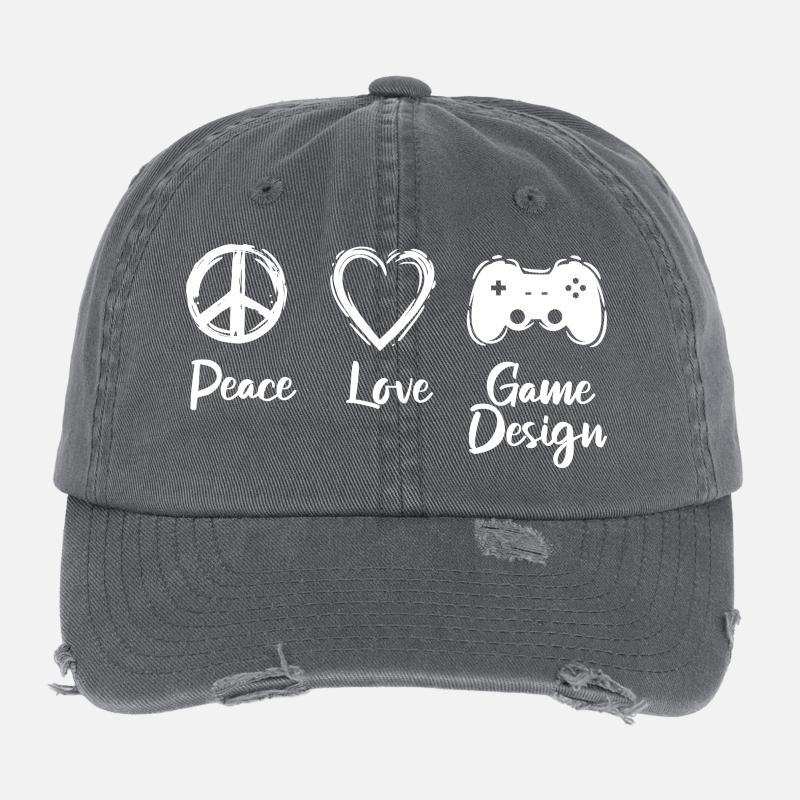 Spieleentwicklung Motivation Flexfit Vintage Destroyed Cap