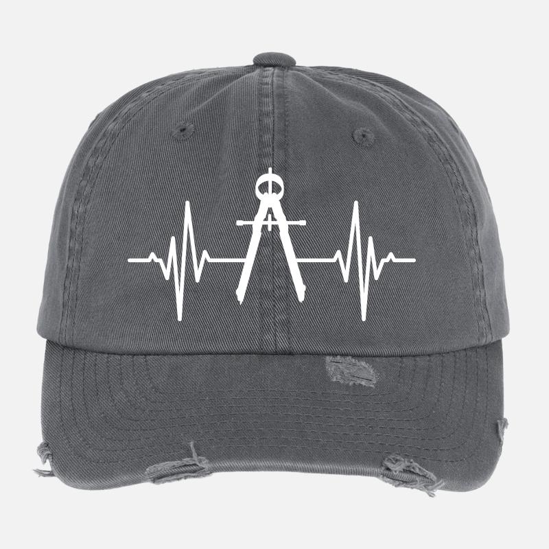 Circuit Heart Palpitations Flexfit Vintage Destroyed Cap