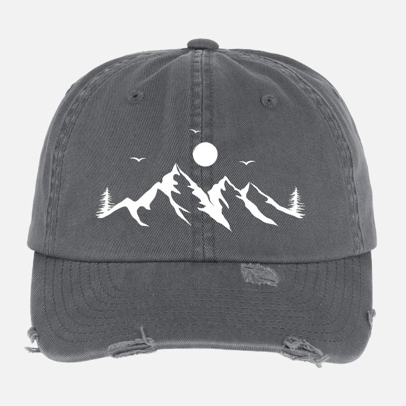 montagnes Casquette vintage effet usé Flexfit