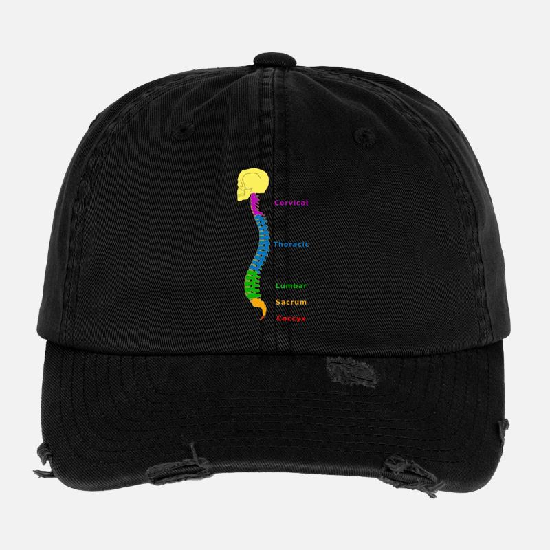 Wirbelsäule Spine Physio Flexfit Vintage Destroyed Cap