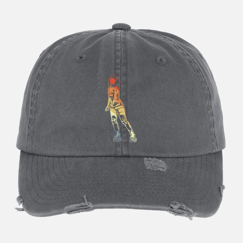 Patineur à roulettes Casquette vintage effet usé Flexfit