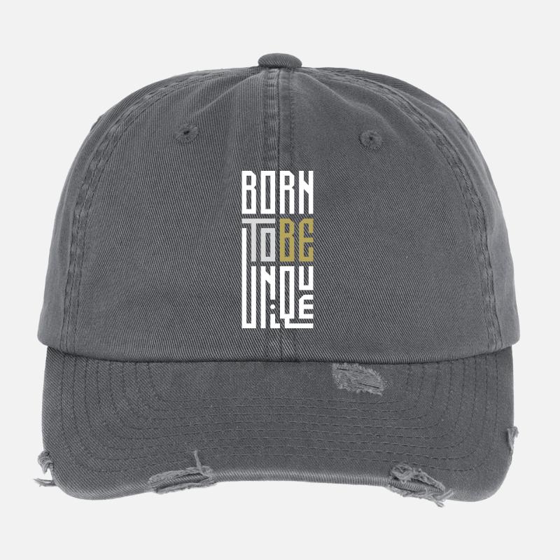 Nés pour être unique Casquette vintage effet usé Flexfit