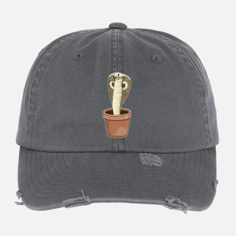 Pot de fleurs de serpent Casquette vintage effet usé Flexfit