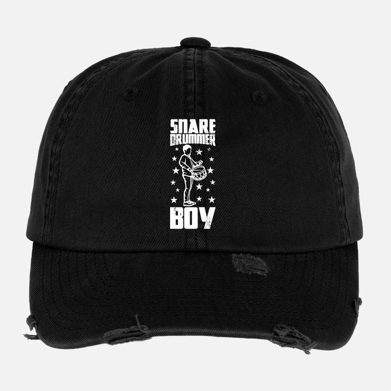 Trommler Junge - Flexfit Vintage Destroyed Cap - Schwarz