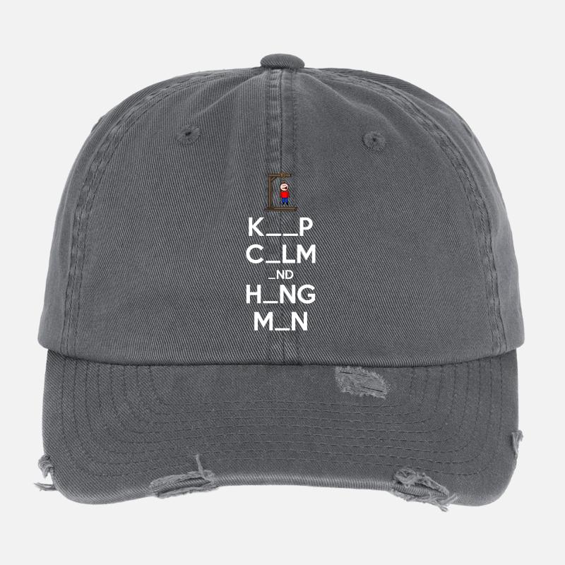 Bewahren Sie Ruhe und Galgenmännchen Flexfit Vintage Destroyed Cap