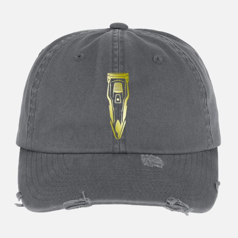 Tondeuse à cheveux Barber Gold Casquette vintage effet usé Flexfit