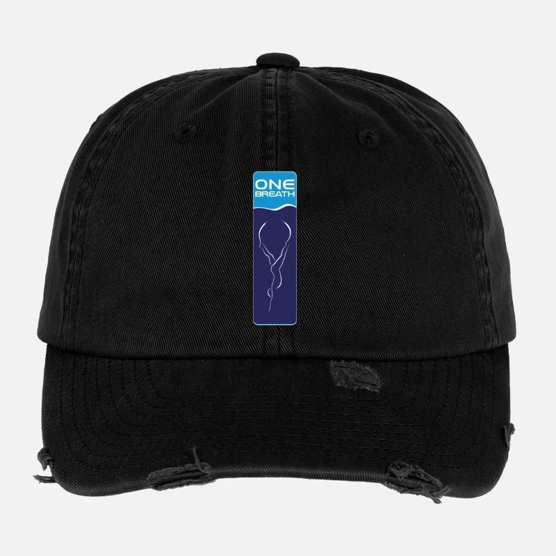 Freediving Emblem ONE Breath Flexfit Vintage Destroyed Cap