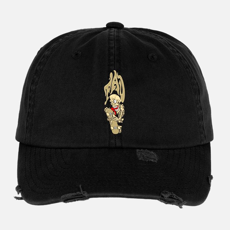 Célèbre après la mort - Casquette vintage effet usé Flexfit - noir
