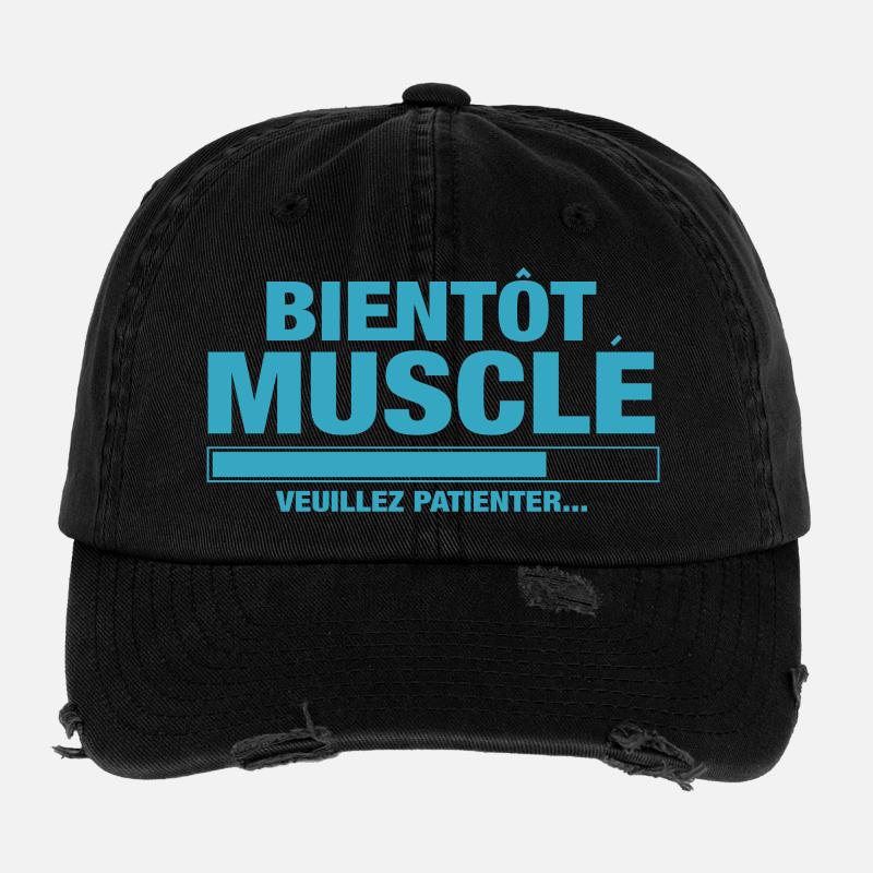 Bientôt musclé veuillez patienter Casquette vintage effet usé Flexfit