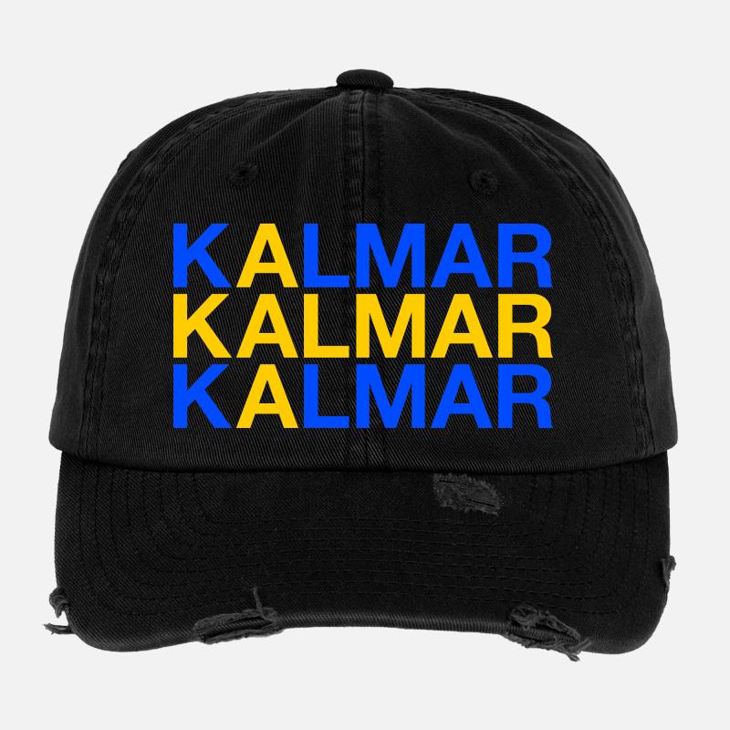 KALMAR Schweden Drapeau de la Suède Casquette vintage effet usé Flexfit