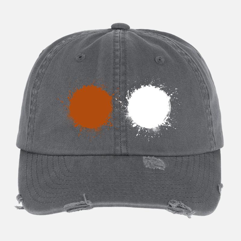 Braun Weiß Flexfit Vintage Destroyed Cap