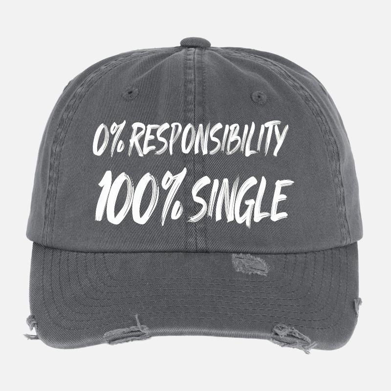0 % Responsabilité 100 % Célibataire Casquette vintage effet usé Flexfit