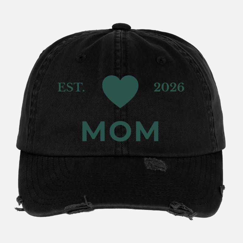 Maman fondée en 2026 Casquette vintage effet usé Flexfit