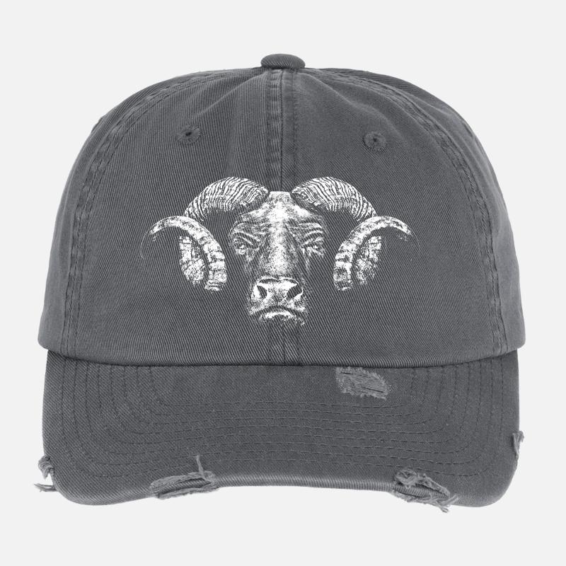 Minotaurus / Kopf Flexfit Vintage Destroyed Cap