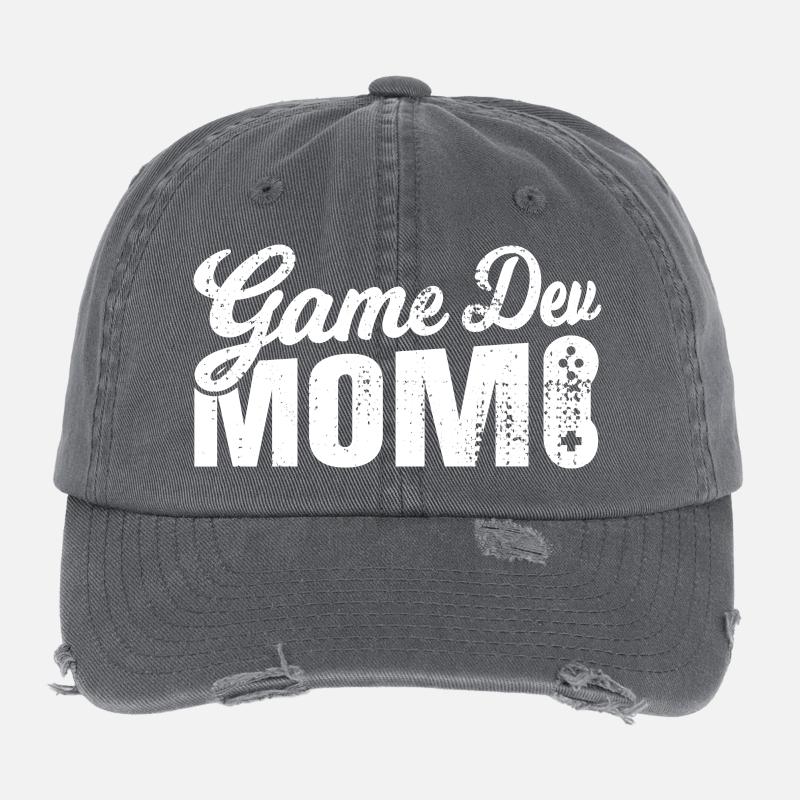 Game Dev Mom Flexfit Vintage Destroyed Cap