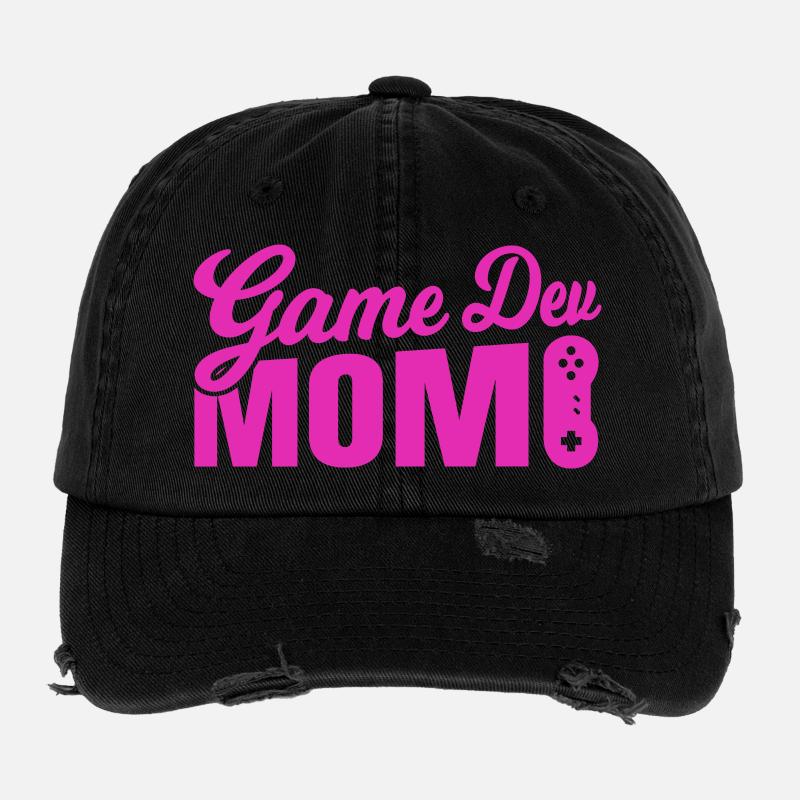 Game Developer Mother Flexfit Vintage Destroyed Cap