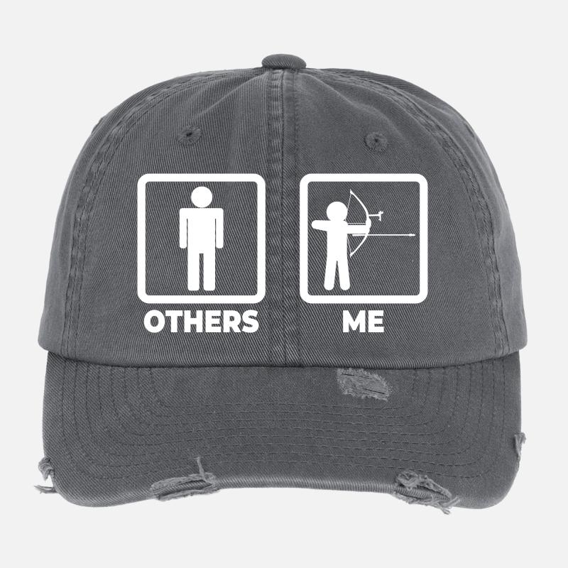 Archery stick figures Flexfit Vintage Destroyed Cap